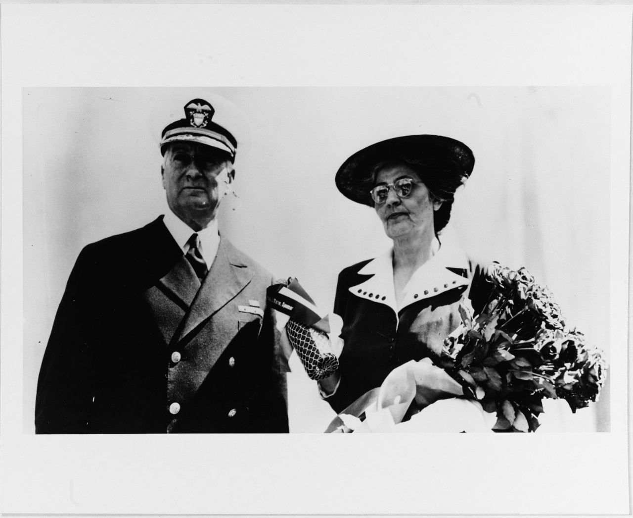 Photo #: NH 42048  Rear Admiral Robert A. Theobald, USN, Mrs. Frank Warren