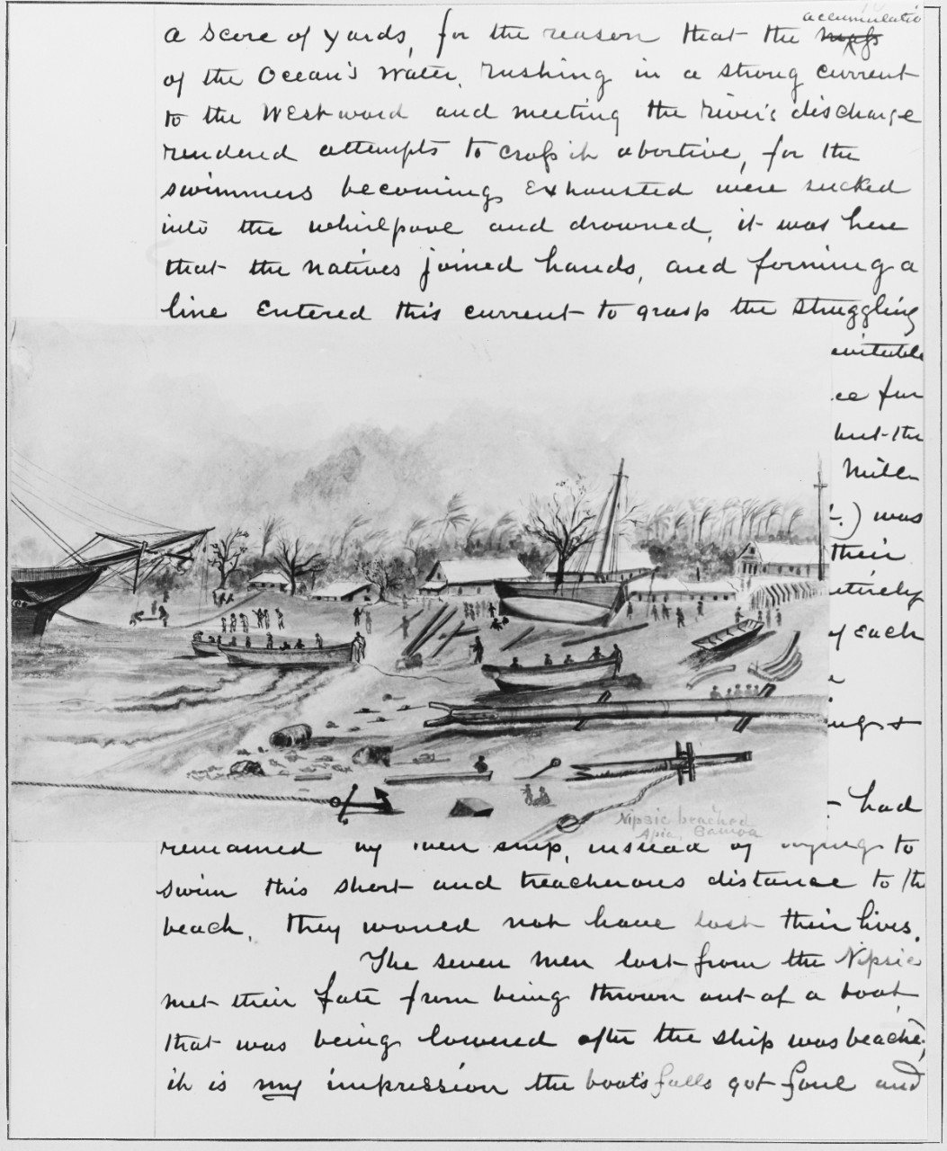 Photo #: NH 42127  Hurricane at Apia, Samoa, 15-16 March 1889