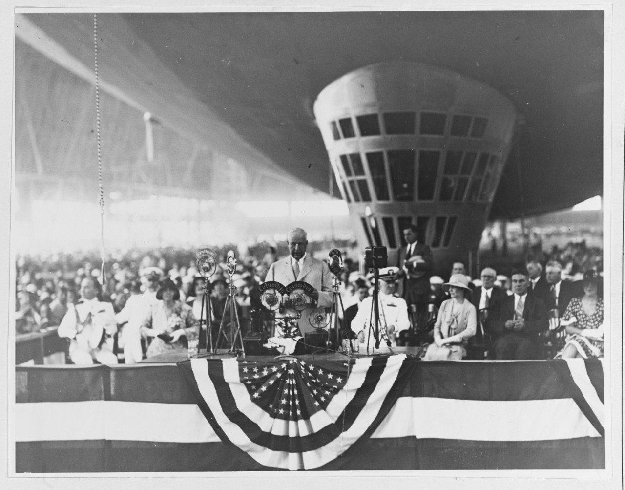 Photo #: NH 42163  Christening of USS Akron (ZRS-4), 8 August 1931