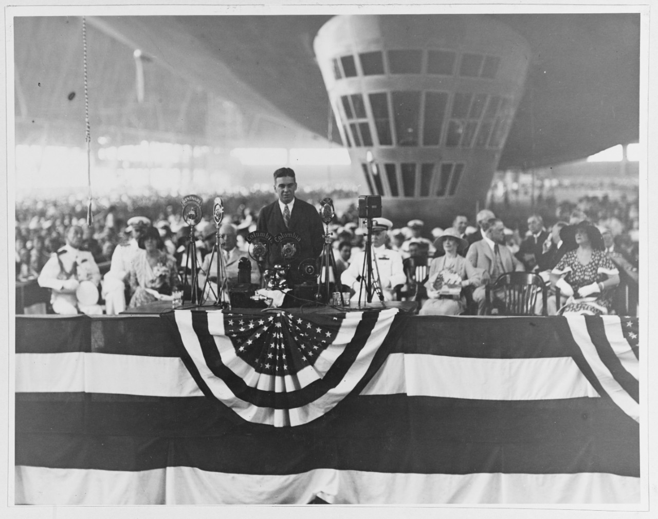 Photo #: NH 42166  Christening of USS Akron (ZRS-4), 8 August 1931