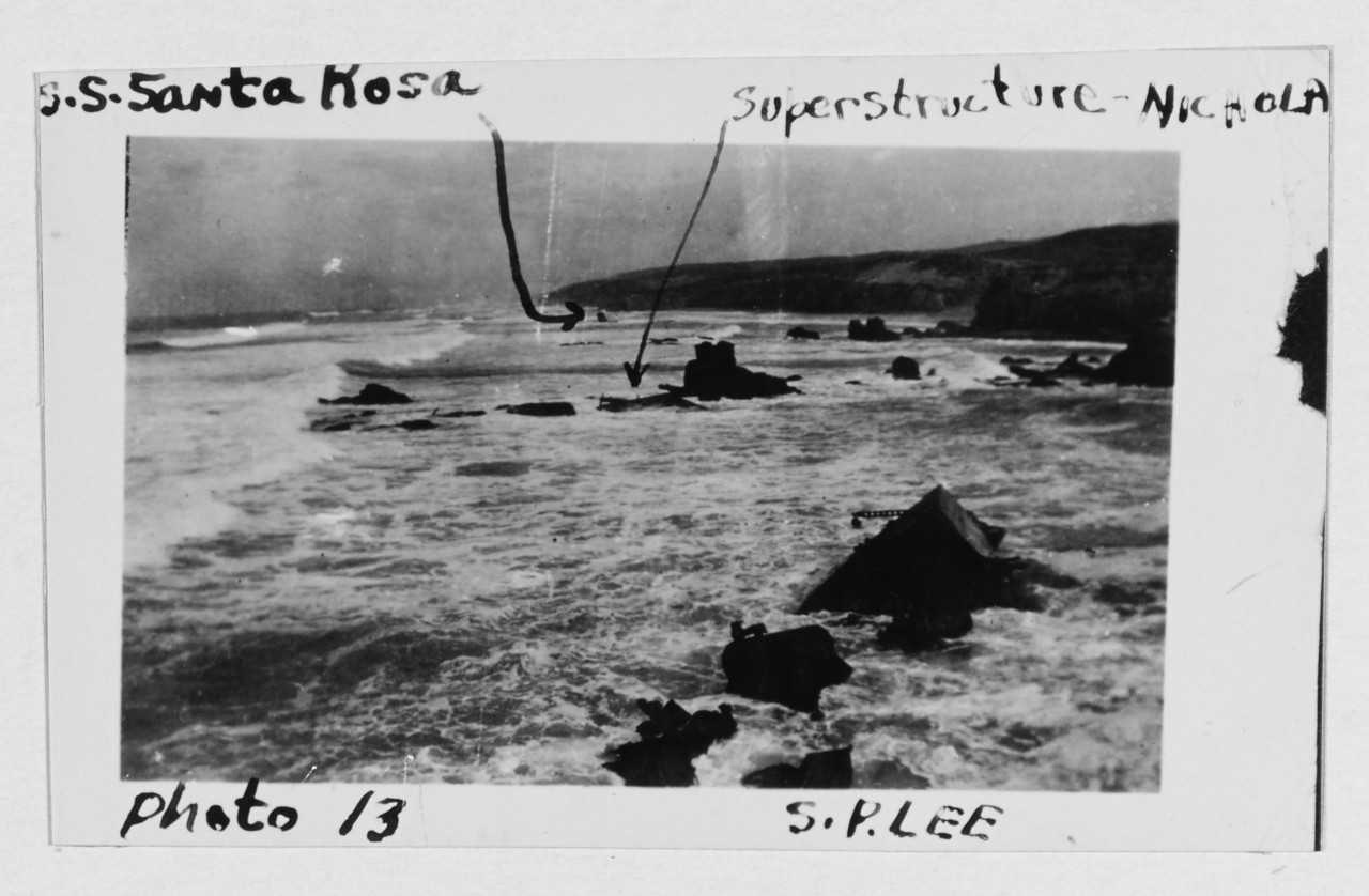 Photo #: NH 42183  Honda Point disaster, September 1923