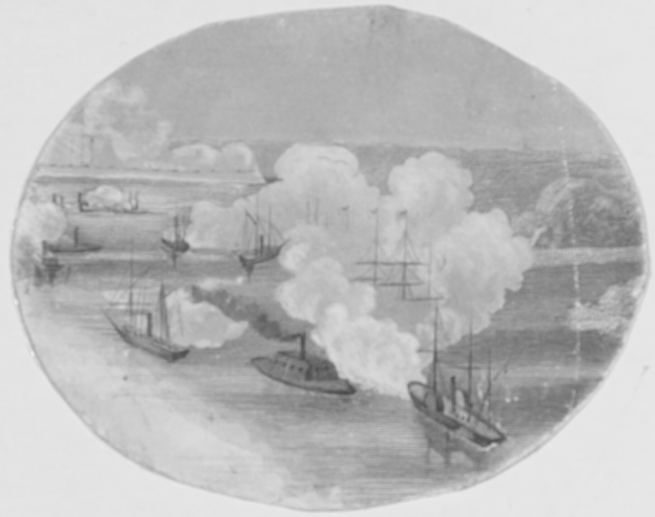 Photo #: NH 42242  Battle off Forts Jackson and St. Philip, 24 April 1862