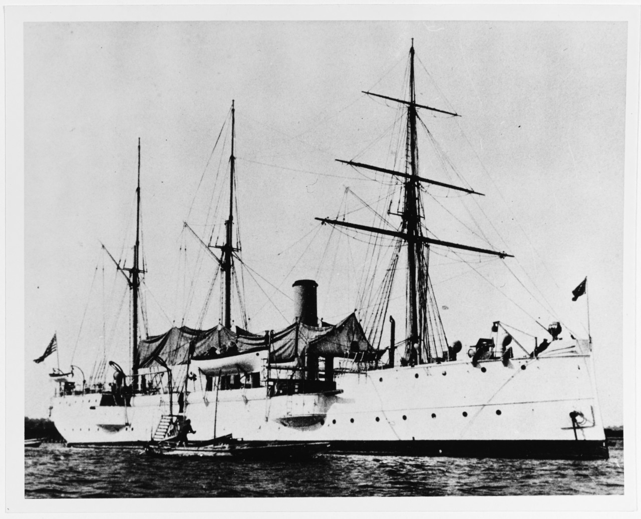 USS PETREL (PG-2) (1899-1920) in Japanese waters, during the 1890s. 