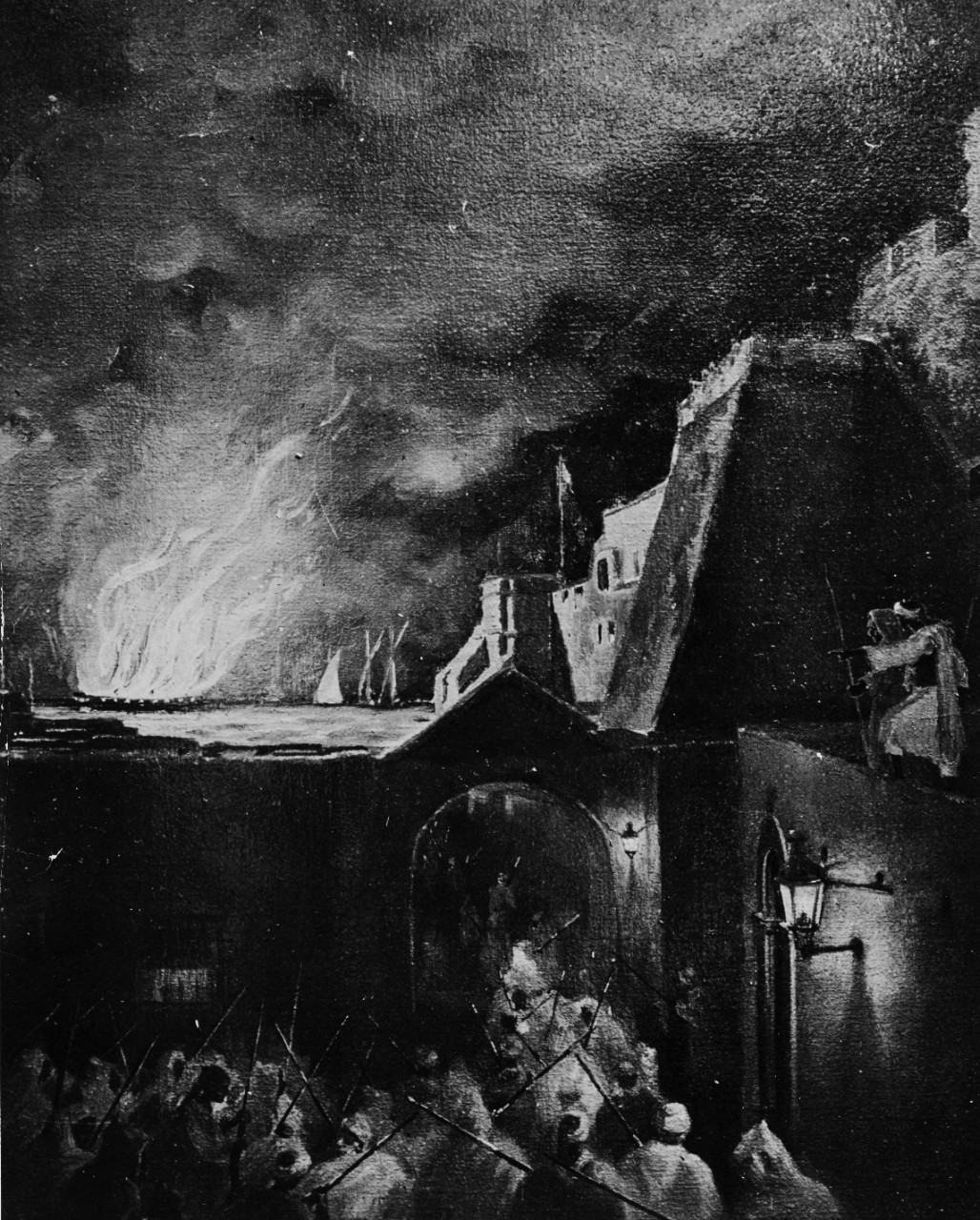 Burning of USS PHILADELPHIA, in Tripoli Harbor, 16 February 1804.