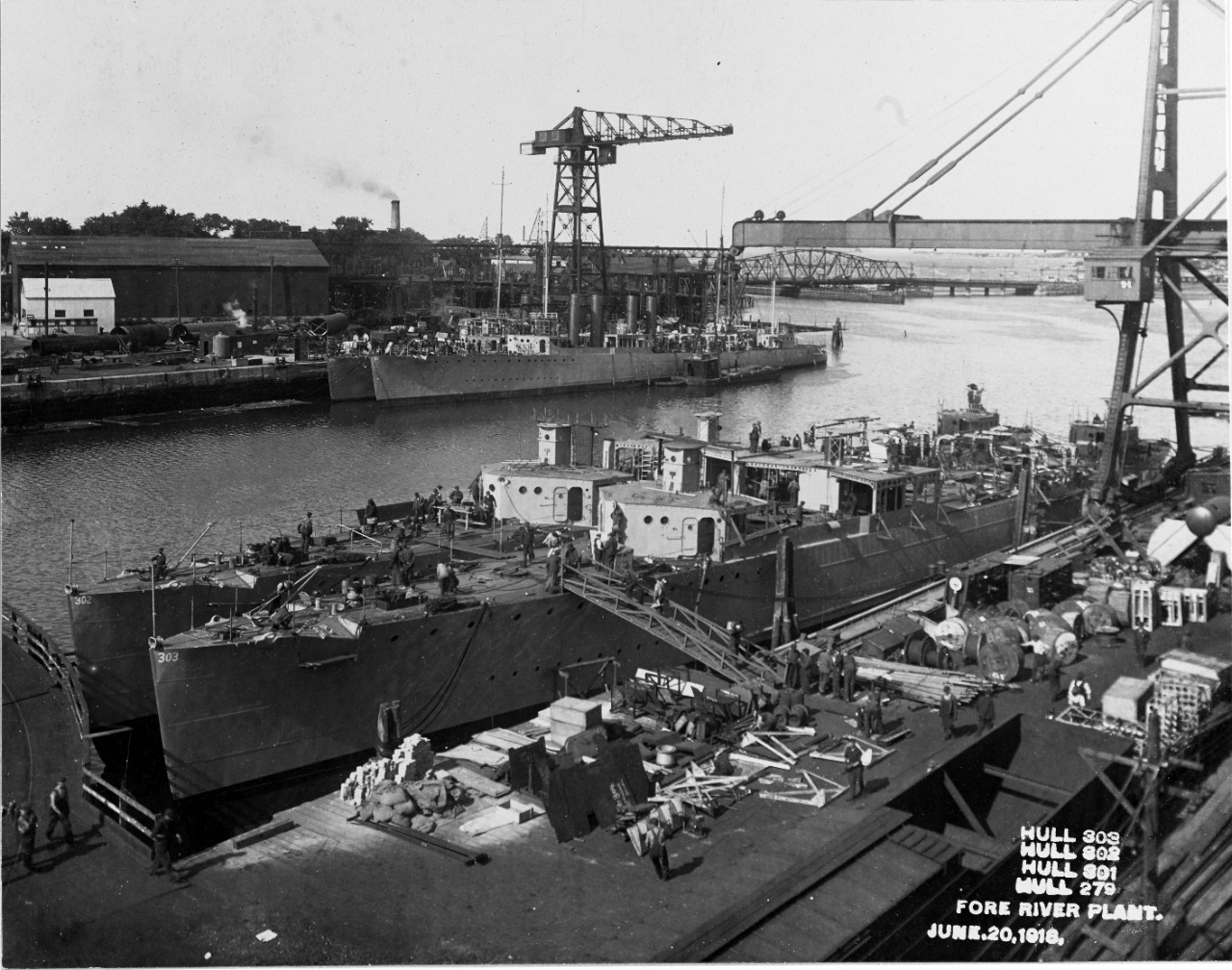 Photo #: NH 43024  Fore River Shipbuilding Company shipyard, Quincy, Massachusetts
