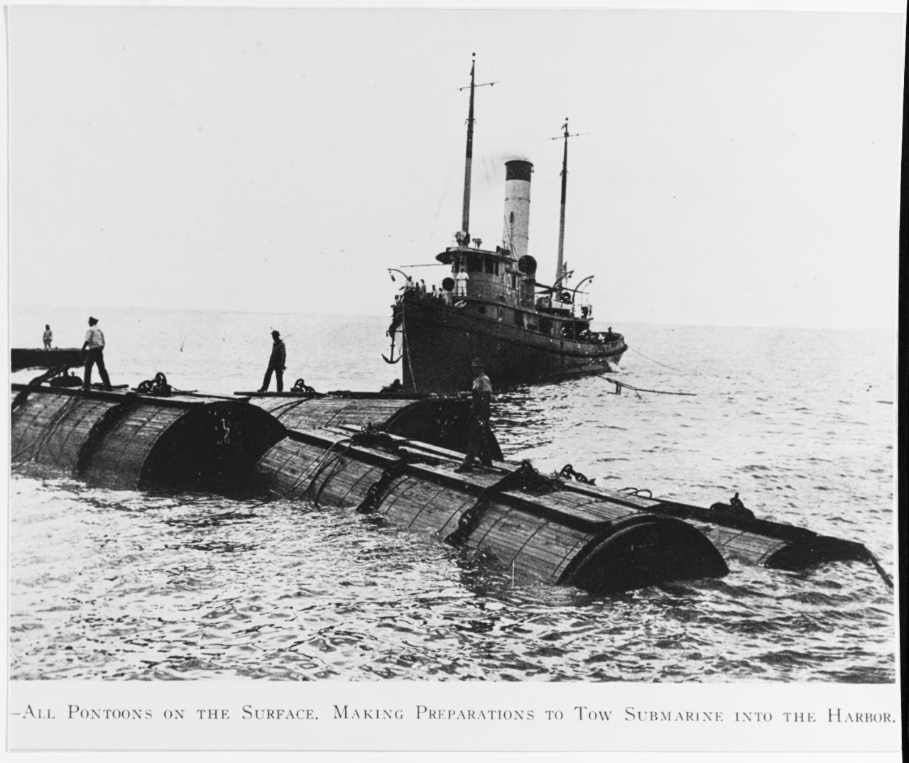Photo #: NH 43499  Salvage of USS F-4 (SS-23), April-August 1915