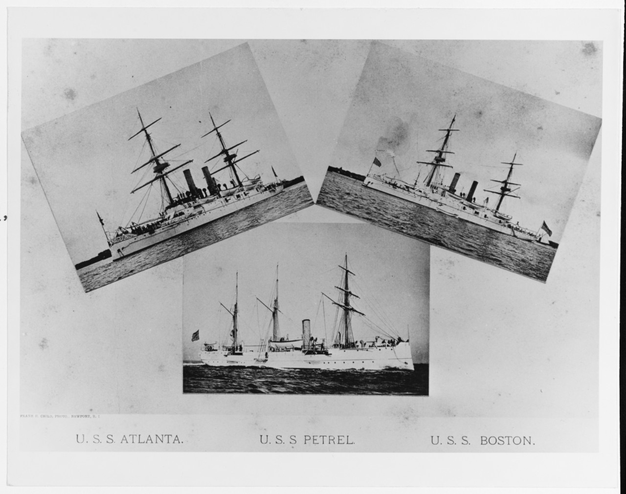USS ATLANTA; USS PETREL; USS BOSTON