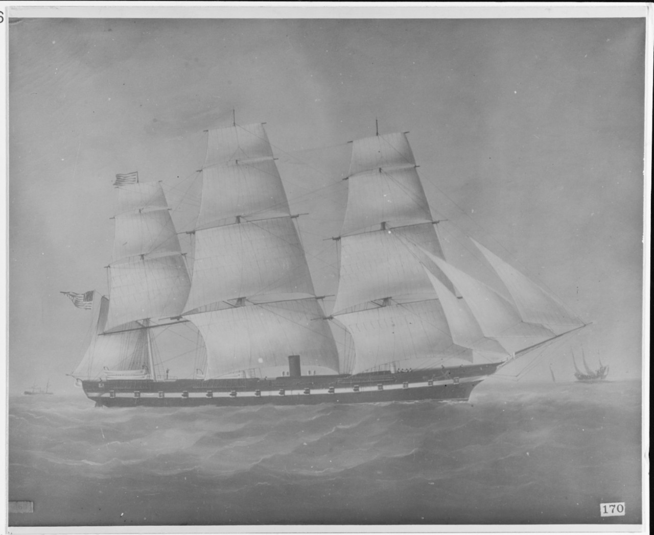 Unidentified U.S. Steam frigate, circa 1860