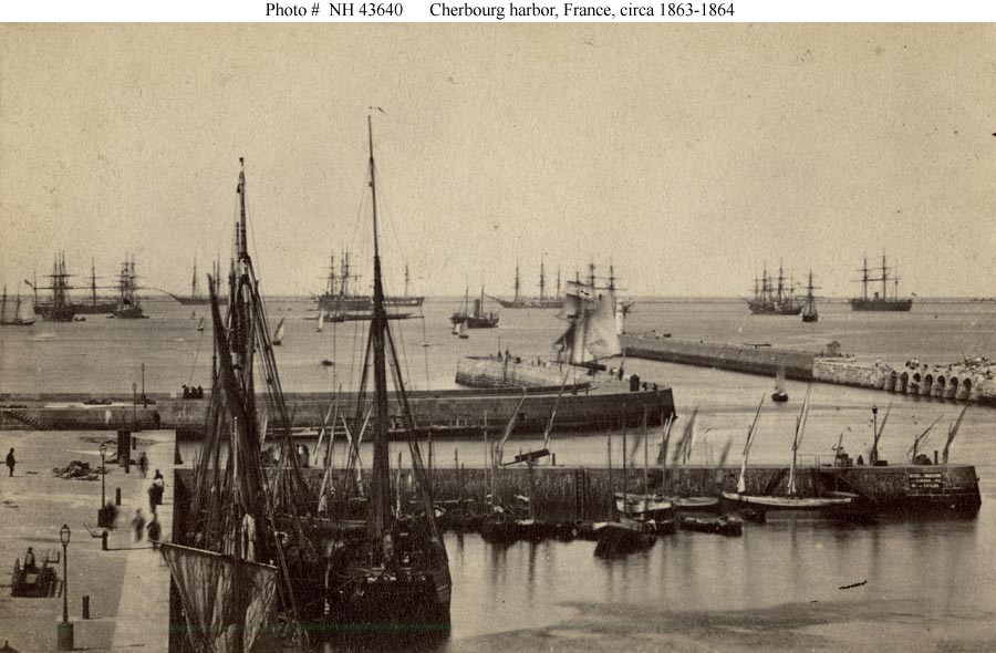 Photo #: NH 43640  Cherbourg harbor, France