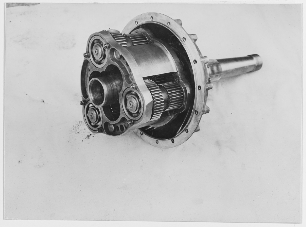 Liberty engine reduction gear assembly