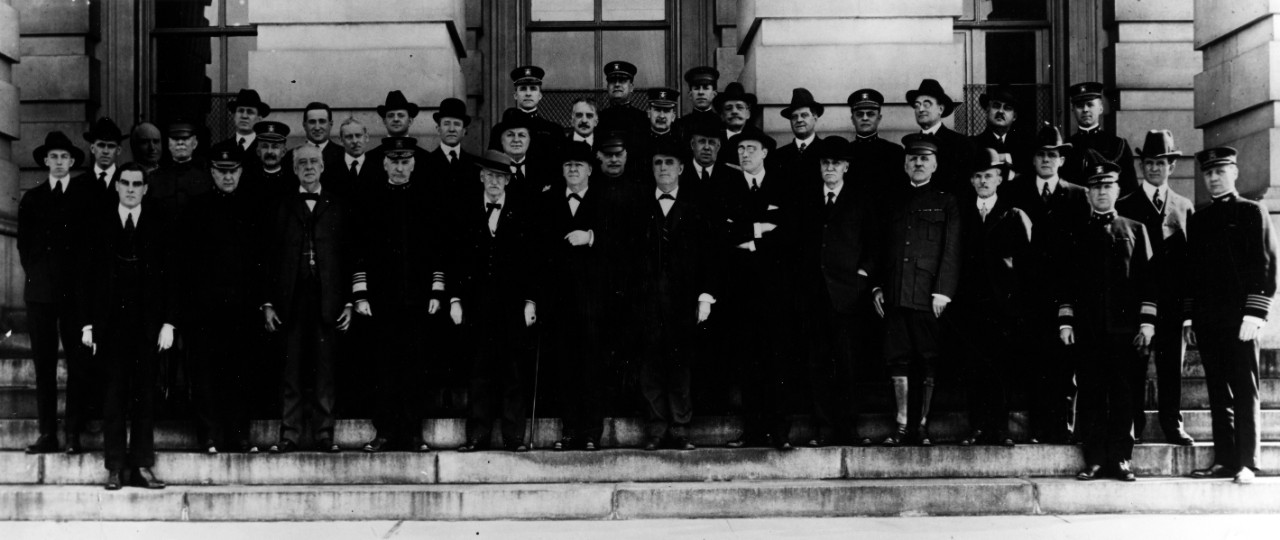 Naval affairs committee and chiefs of Navy Bureaus, 1918.