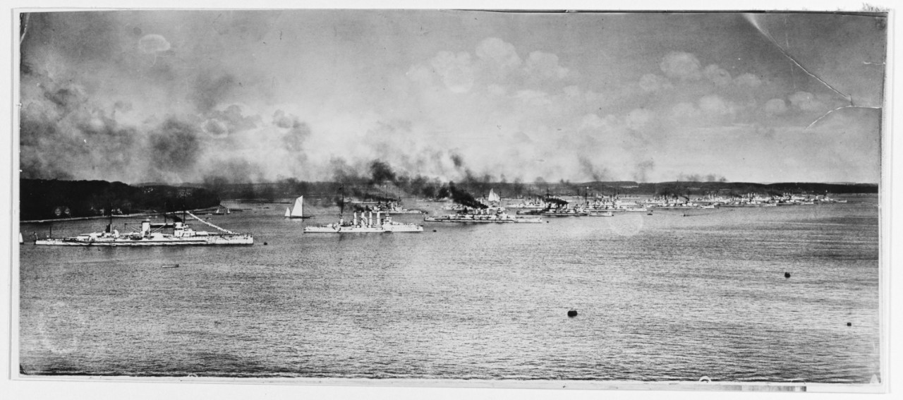 German Battle Fleet Units at Kiel in about 1912.