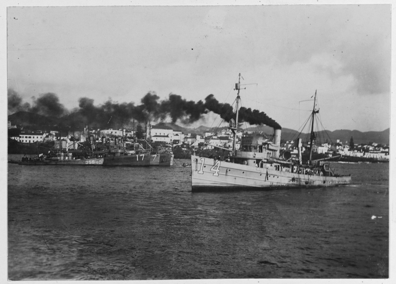 Photo #: NH 45258  U.S. Navy Minesweepers and Submarine Chasers at Stavanger, Norway, 1919
