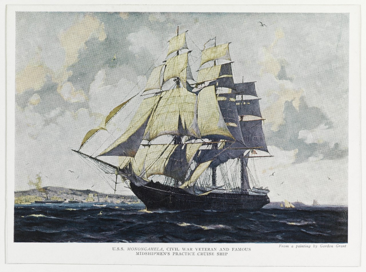 Painting of USS MONONGAHELA (1863-1908). 