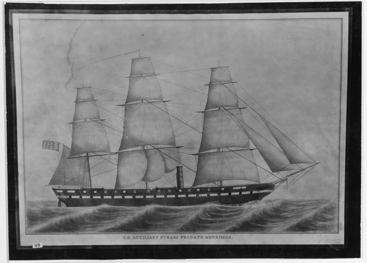 Photo #: NH 46247  USS Merrimack (1856-1861)
