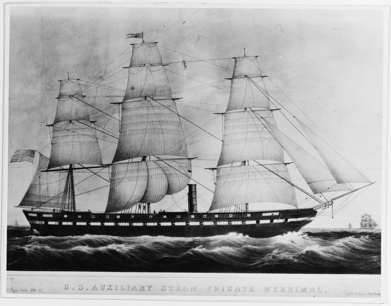 Photo #: NH 46248  USS Merrimack (1856-1861)