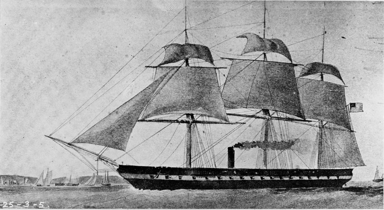 Photo #: NH 46250  USS Merrimack (1856-1861)