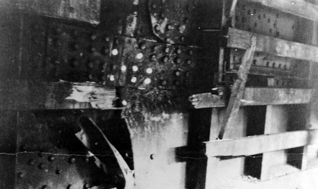 SS J.L. LUCKENBACH, shell damage