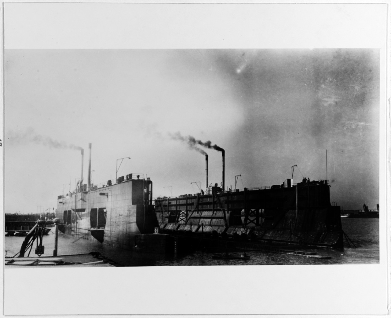 New Orleans Floating Drydock view taken in January 1918. 