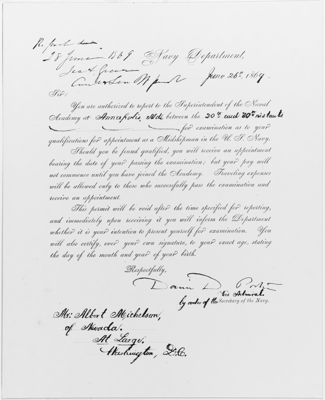 Michelson authorization letter