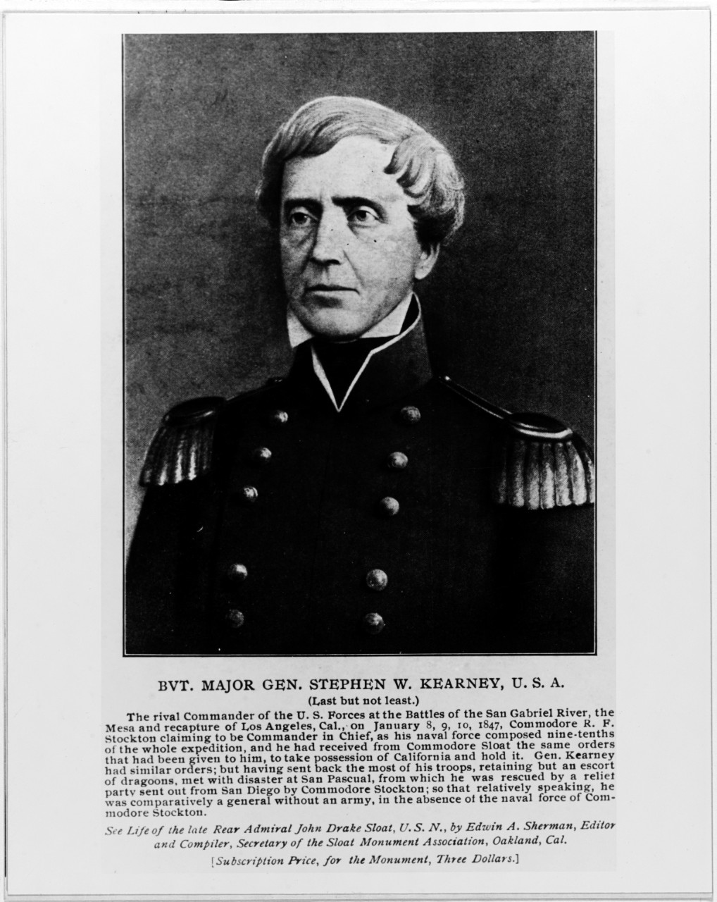 Major General Stephen W. Kearney, USA