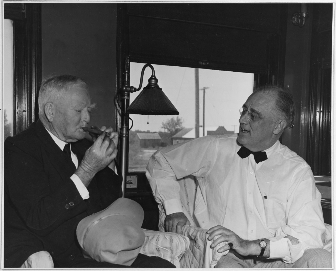 President Franklin Delano Roosevelt (R) with John Nance Garner (L) 