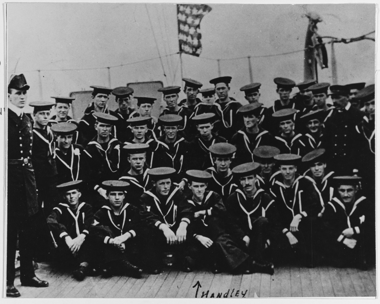 Group portrait taken aboard USS CINCINNATI (C-7)