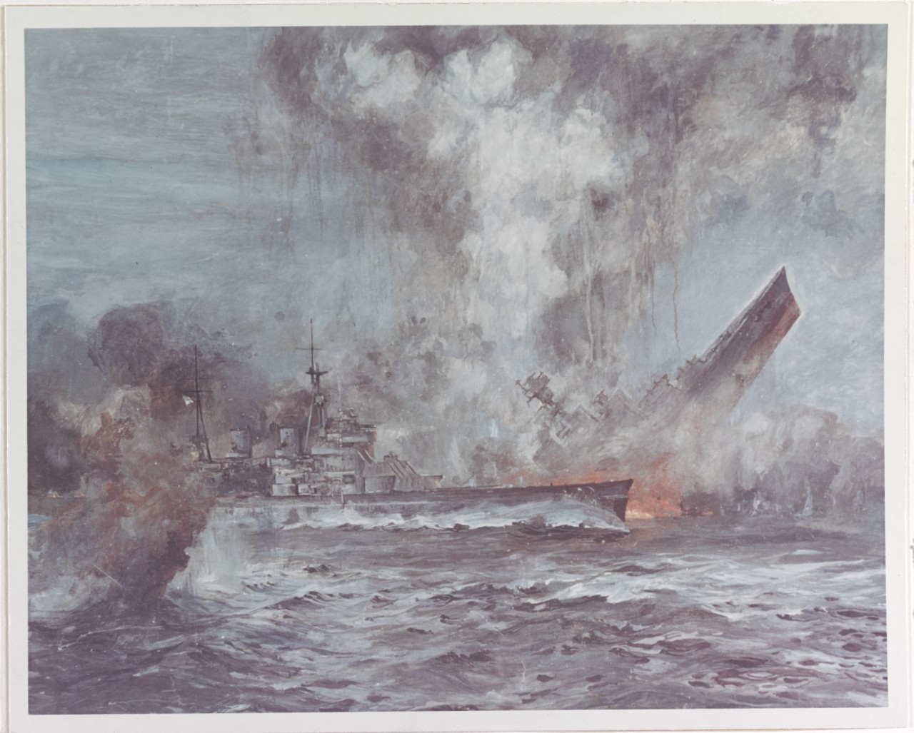 Photo #: NH 50741-KN Sinking of HMS Hood