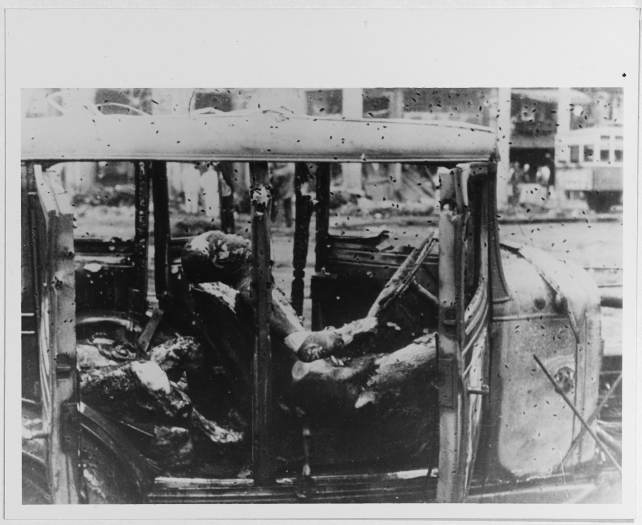 Devastation after accidental bombing, in the International Settlement, Shanghai, China. 