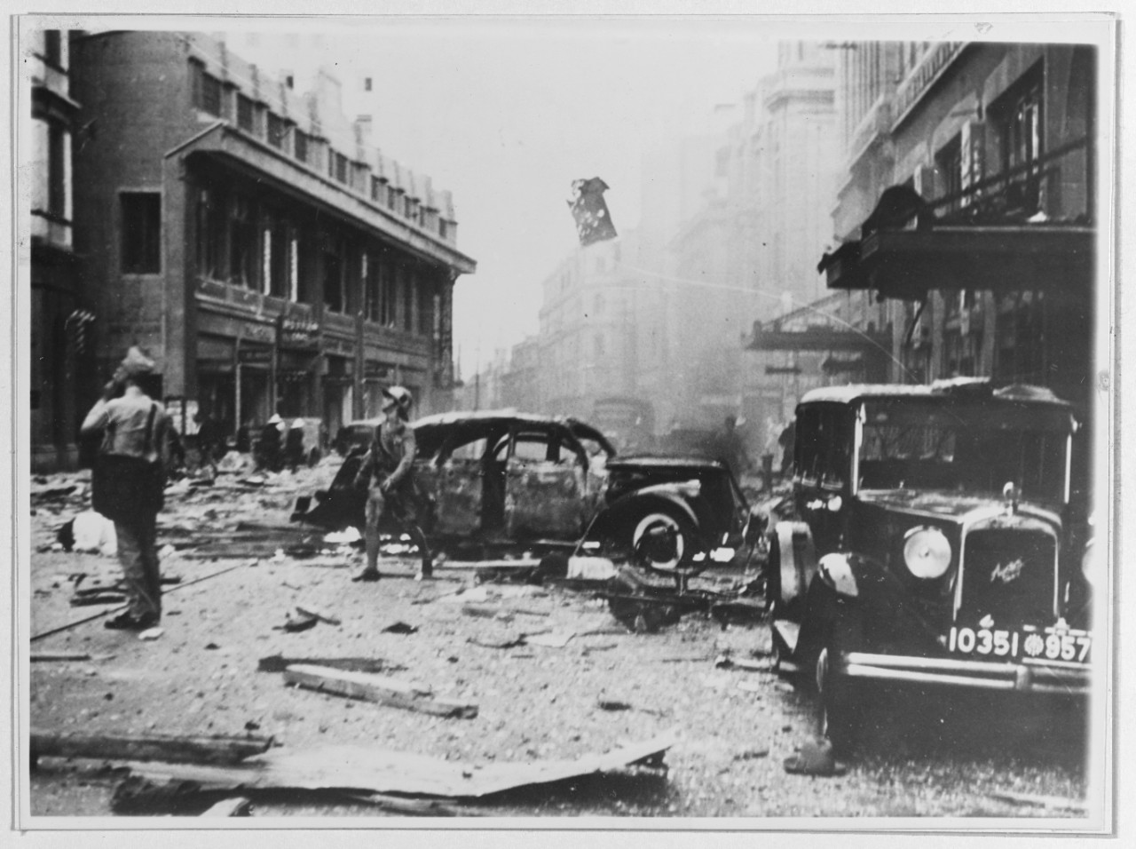 Accidental bombing, Nanking Road, Shanghai