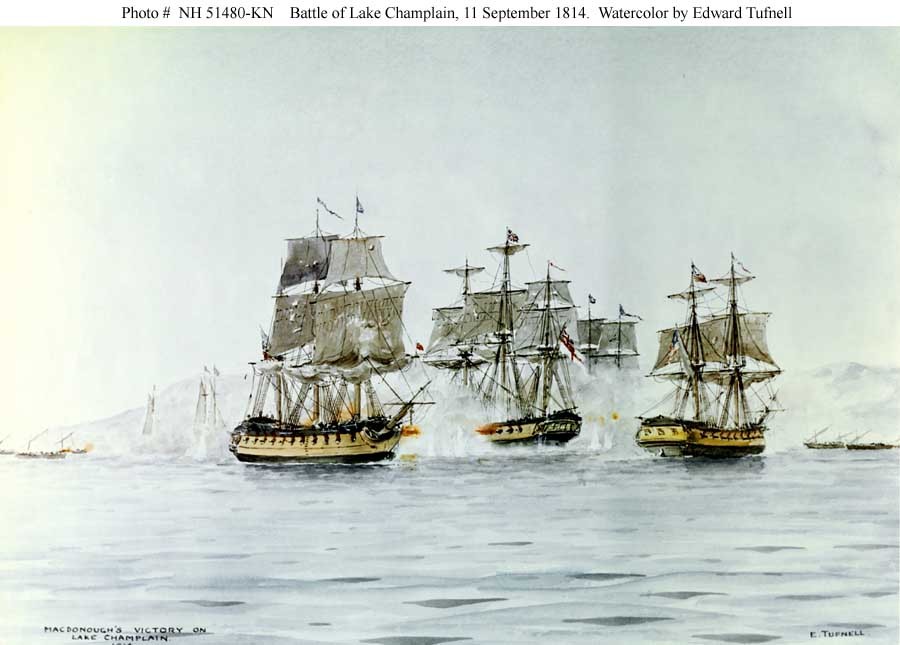 Photo #: NH 51480-KN &quot;Macdonough's Victory on Lake Champlain, 1814&quot;