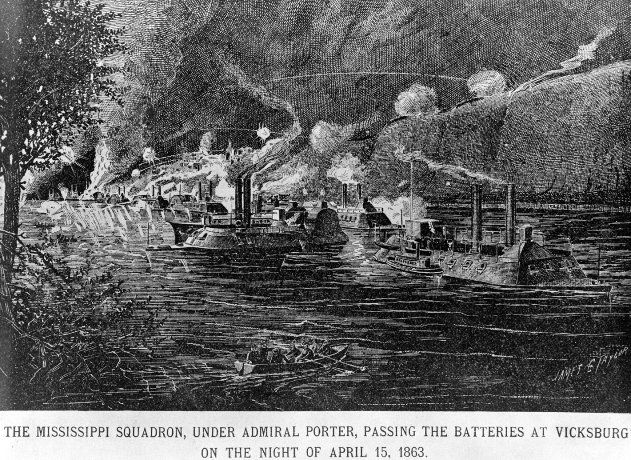 Running the Vicksburg batteries, April 15, 1863