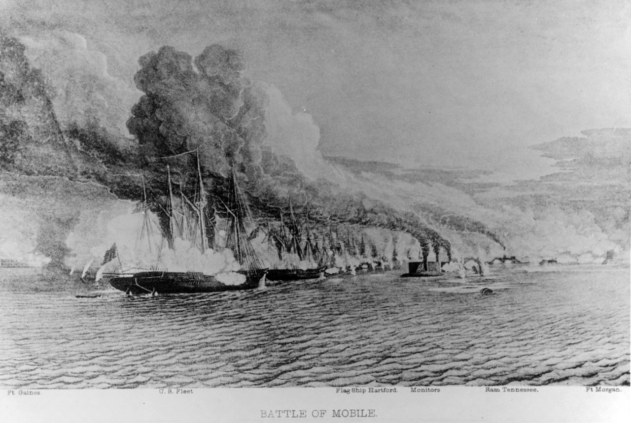 Photo #: NH 51946  Battle of Mobile Bay, 5 August 1864
