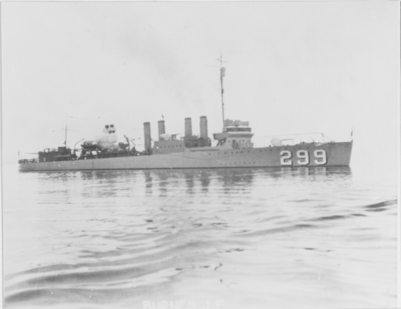 USS JOHN FRANCIS BURNES (DD-299)