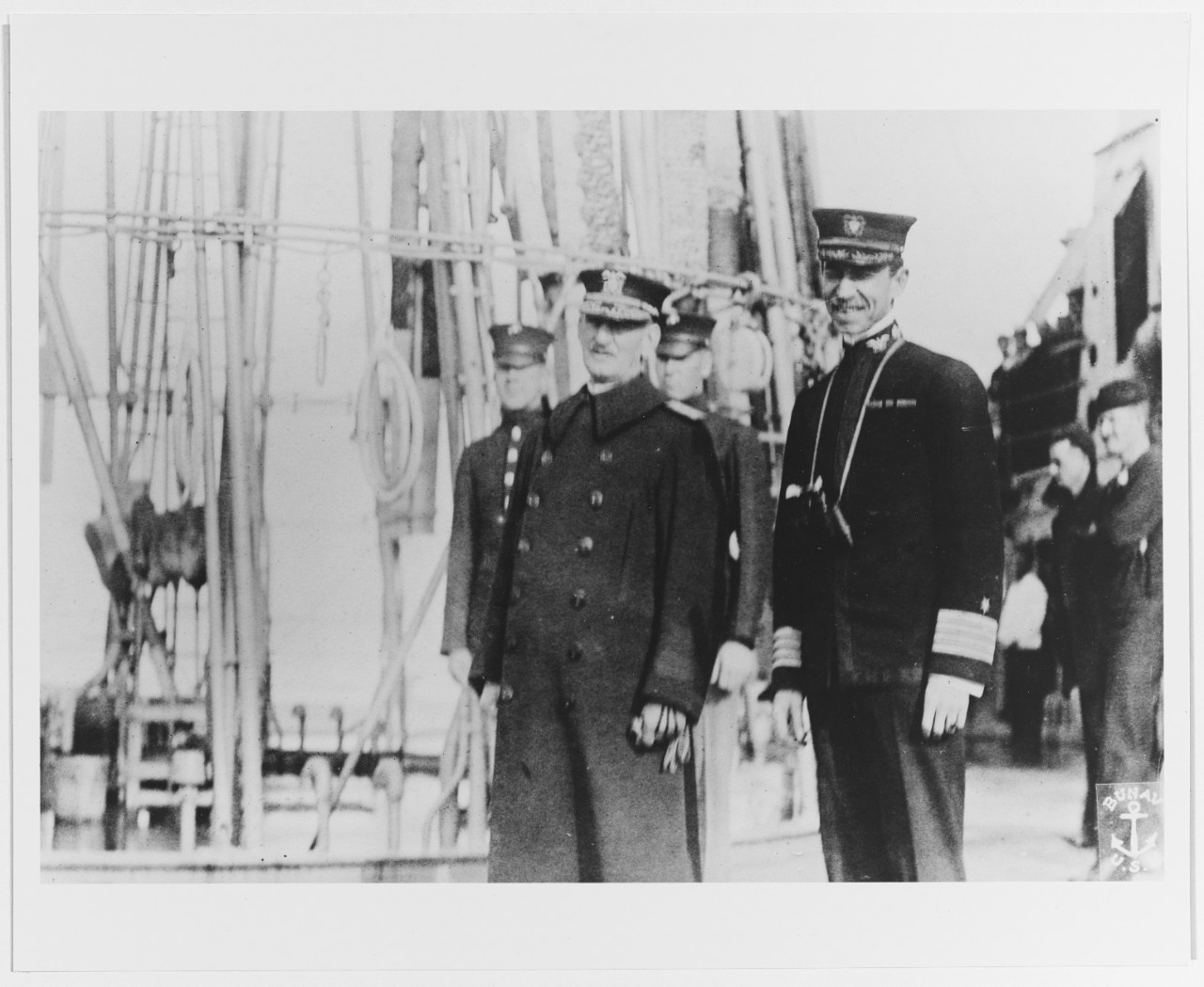Vice Admiral Henry L. Mayo, USN, and Captain Louis M. Nulton, USN