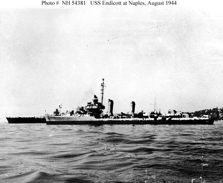 Photo #: NH 54381  USS Endicott (DD-495)