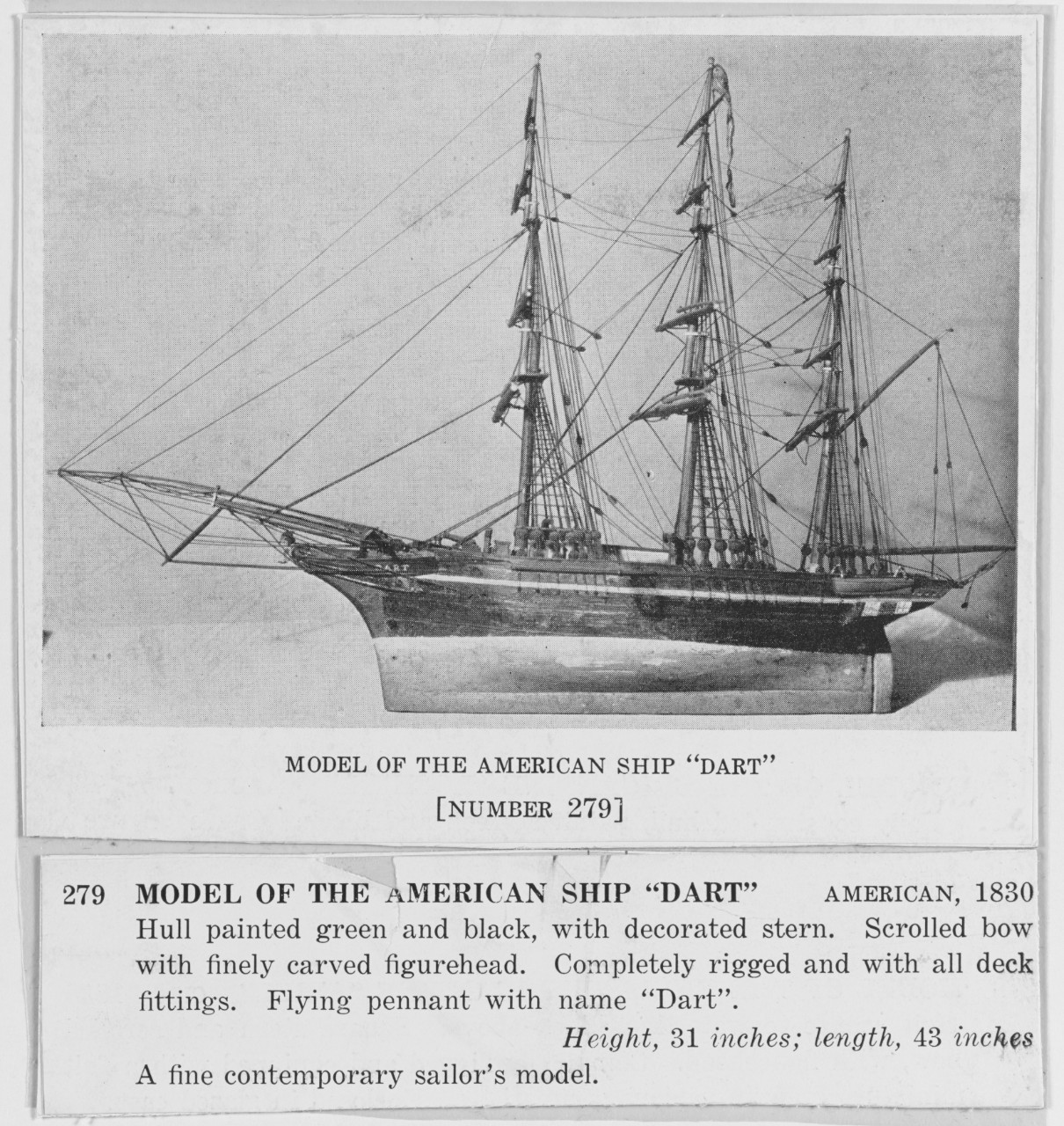 American Ship DART, 1830
