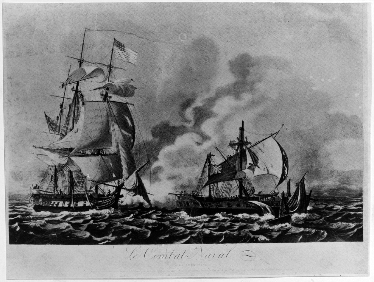 Photo #: NH 55407  U.S. Frigate Constitution defeats HMS Java, 29 December 1812