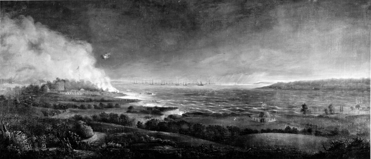 The bombardment of Fort McHenry,  September 1814.