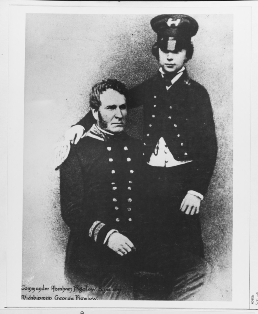 Commander Abraham Bigelow and Midshipman George A. Bigelow