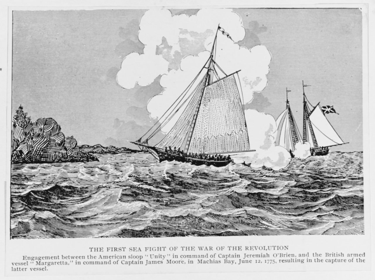 Capture of HMS MARGARETTA, 12 June 1775