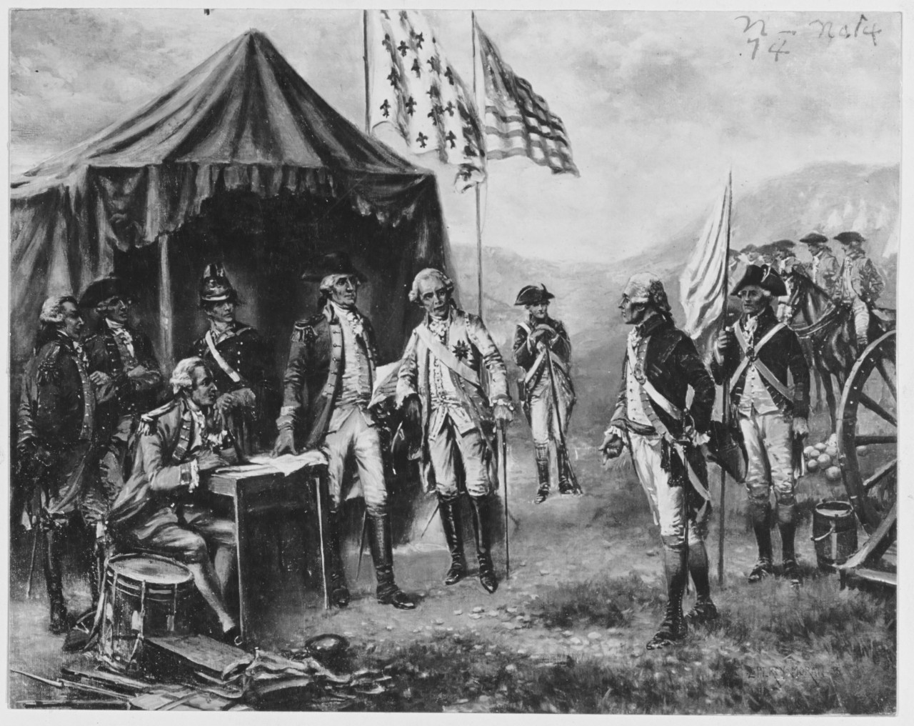 Washington at the Surrender of Yorktown, 18 October 1781