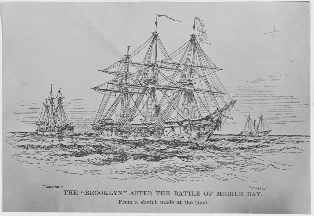 Photo #: NH 56579  Battle of Mobile Bay, 5 August 1864