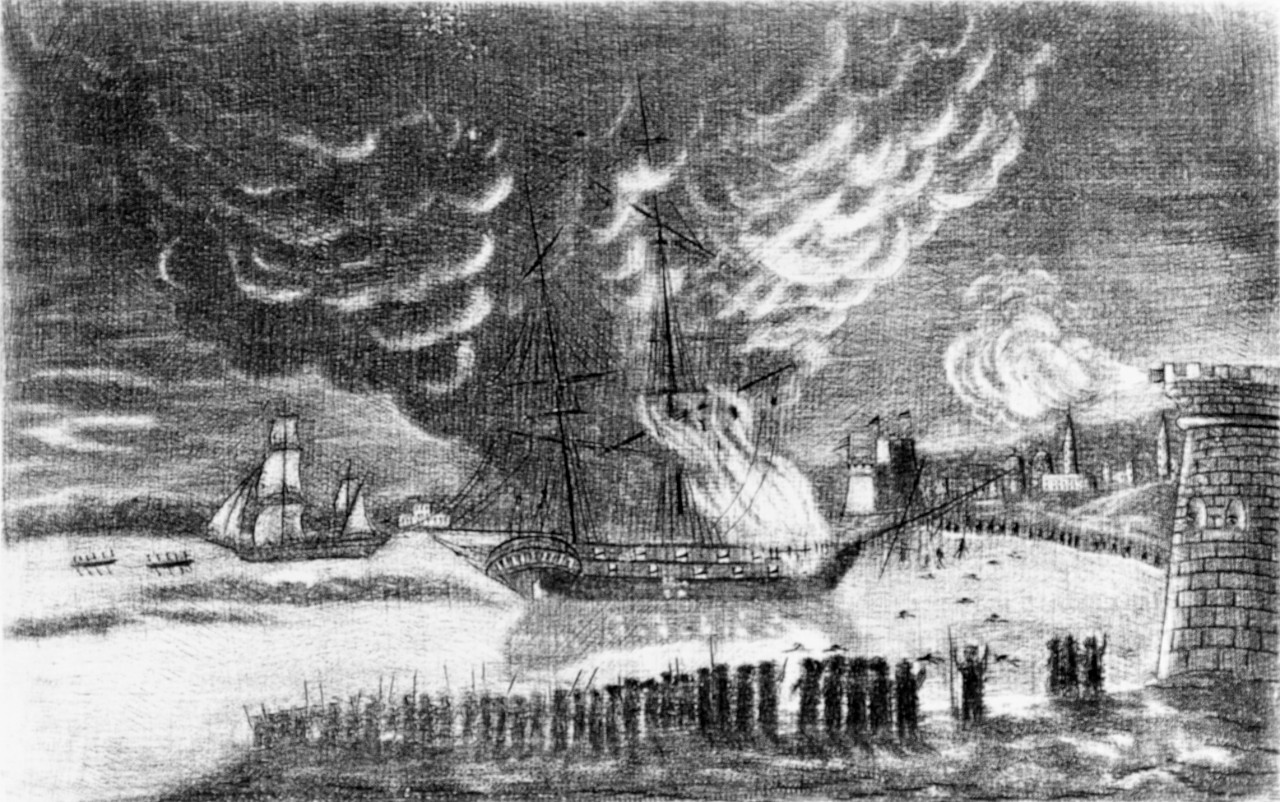 Burning of the USS PHILADELPHIA