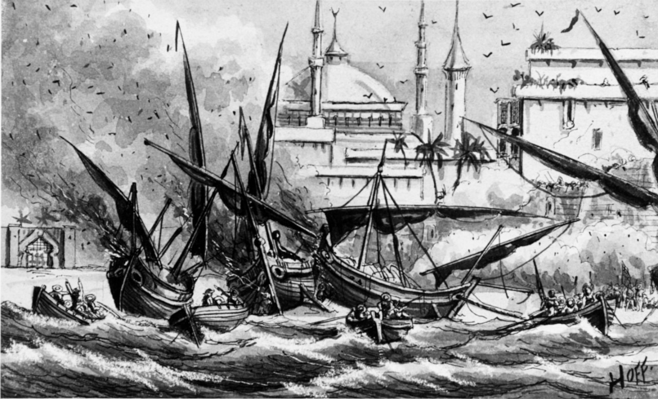 American Boats Attacking Tripolitan Vessels