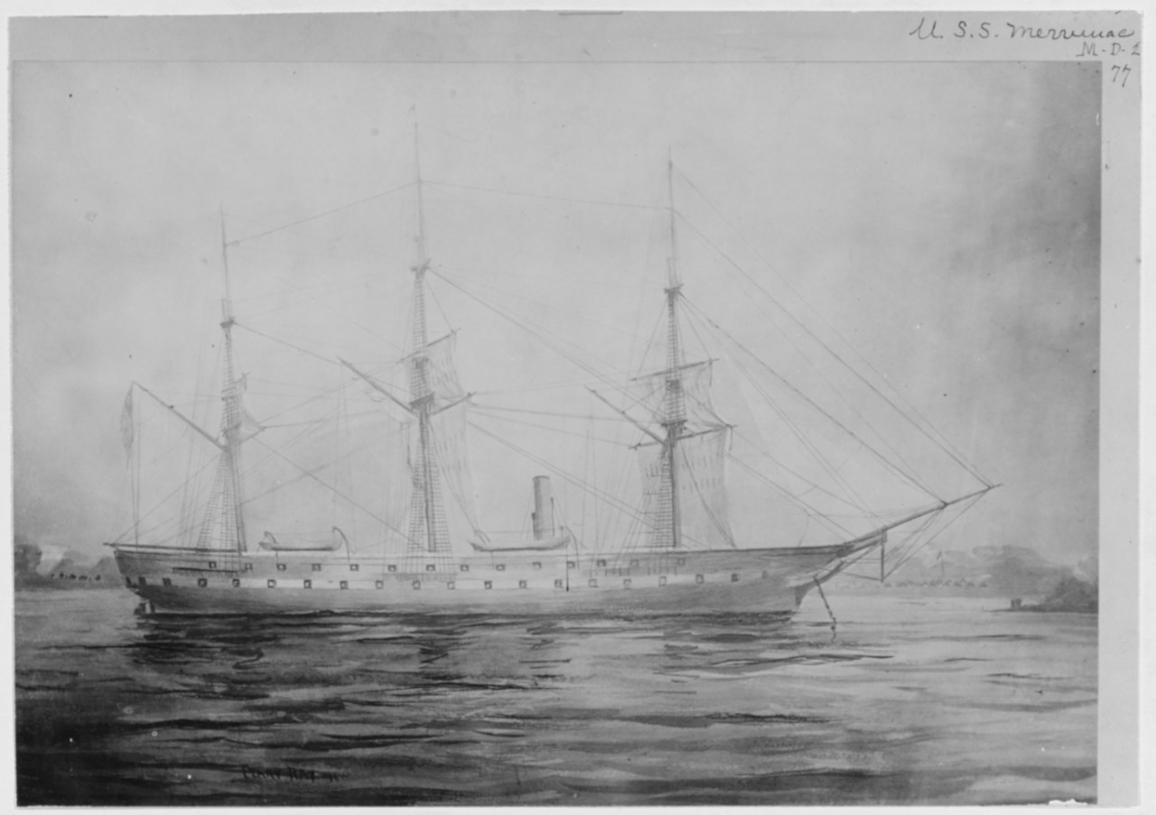 Photo #: NH 57512  USS Merrimack (1856-1861)