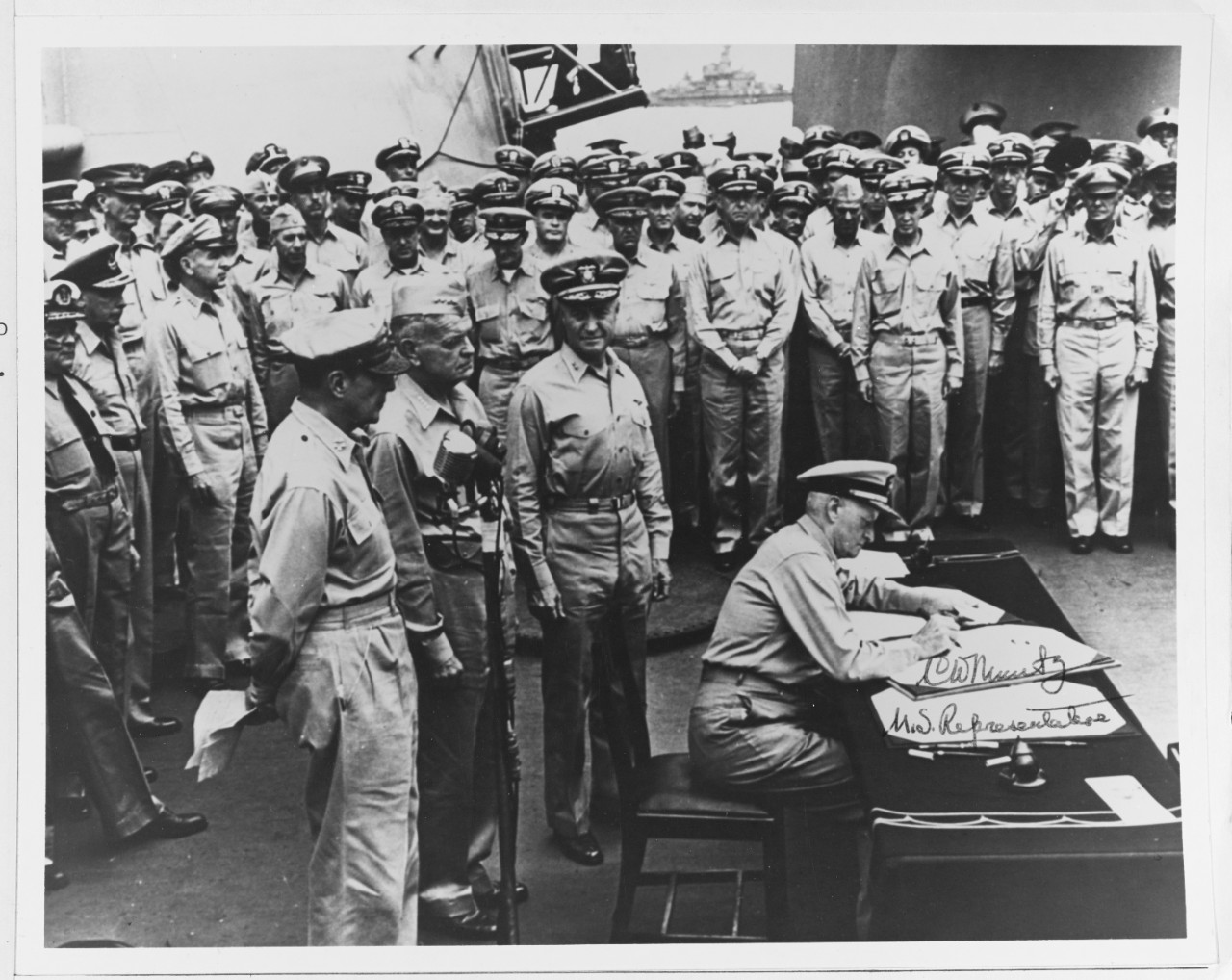 Photo #: NH 58082  Surrender of Japan, Tokyo Bay, 2 September 1945