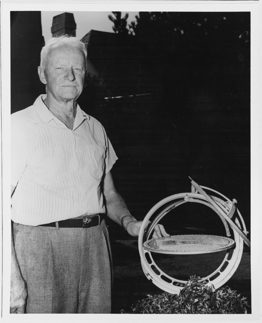 Nimitz with his Sundial