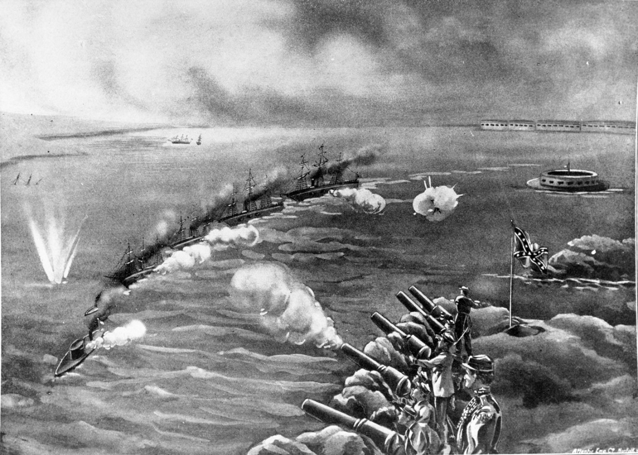 Photo #: NH 58756  Bombardment of Sewell's Point, Virginia, 8 May 1862