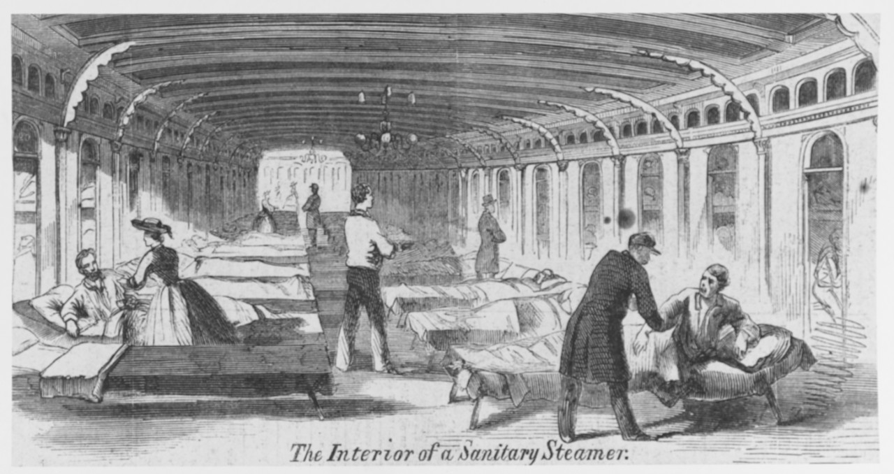 Photo #: NH 58897  &quot;The Interior of a Sanitary Steamer&quot;